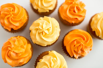 Image showing cupcakes with frosting on white background