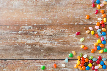 Image showing close up of multicolored jelly beans candies