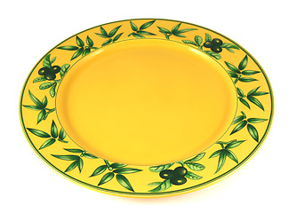 Image showing Yellow empty plate