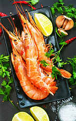 Image showing boiled shrimps