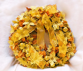 Image showing Gold Christmas Wreath