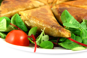 Image showing samosas white at bottom