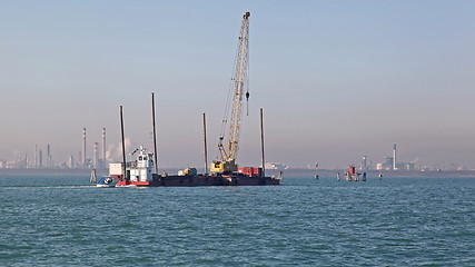 Image showing Barge Crane