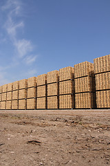 Image showing Wooden packing crates