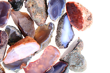 Image showing natural agates isolated