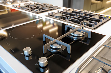 Image showing Brand new hybrid gas and electric induction stove