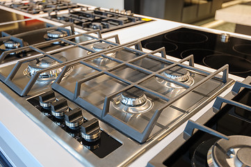 Image showing Brand new gas stove in store showroom
