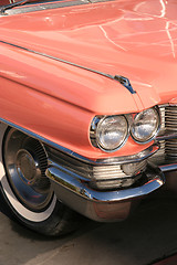 Image showing Vintage pink car