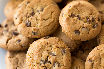 Image showing close up of oatmeal cookies on plate