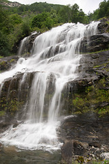 Image showing Waterfall in Norway summer travel