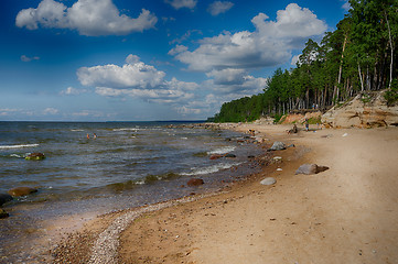 Image showing Baltic sea coast in summer vacation