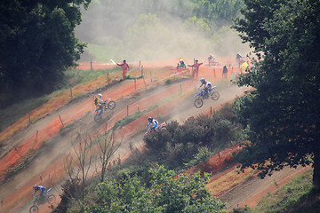 Image showing Motorcross in the dust