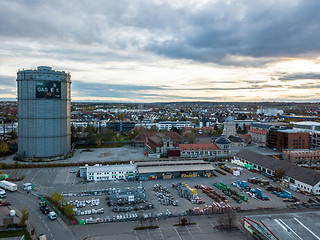 Image showing Gasworks with its towers and buildings