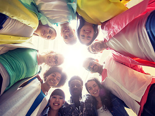 Image showing group of international students standing in circle