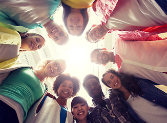 Image showing group of international students standing in circle