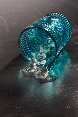 Image showing Ovetuned vintage glass with melting ice.