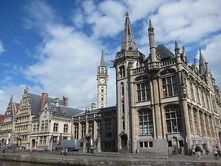 Image showing Old Post Office Belfort on Graslei, Ghent, Belgium