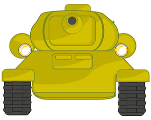 Image showing Vector illustration of the cartoon of the tank type frontal