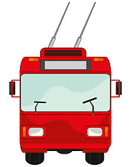 Image showing Vector illustration of the public transport trolley bus