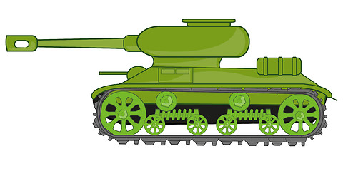Image showing Cartoon of the tank on white background is insulated