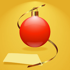 Image showing Christmas red bauble