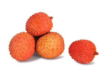 Image showing Lychee fruits on white