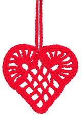 Image showing Red heart on white