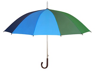 Image showing Rainbow umbrella on white