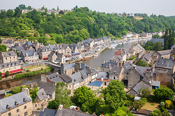 Image showing Aerial view of Port of Dinan