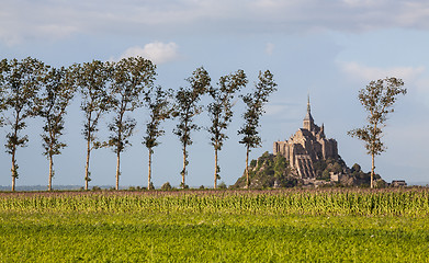 Image showing Mont-Saint-Michel from the fields