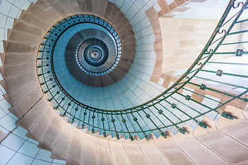 Image showing High lighthouse stairs, vierge island, brittany,france