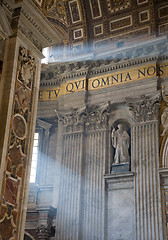 Image showing In Saint Peters basilica in Vatican