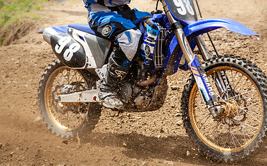 Image showing Enduro motorcycle on dirt track