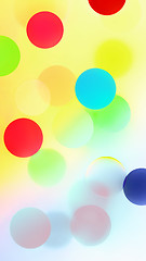 Image showing Bright Festive Pattern With Multicolored Bubbles And Confetti