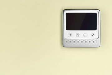 Image showing Video intercom with blank screen