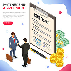 Image showing Partnership, Handshake Business Mans, B2B
