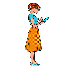 Image showing Young woman with smartphone