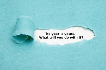 Image showing The Year Is Yours What Will You Do