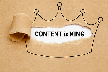 Image showing Content Is King Crown Paper Concept