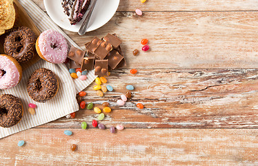 Image showing close up of different sweets on table