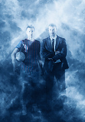 Image showing professional sport manager and coach