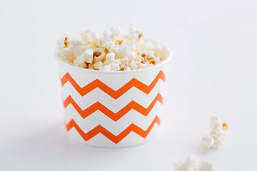 Image showing close up of popcorn in disposable paper cups