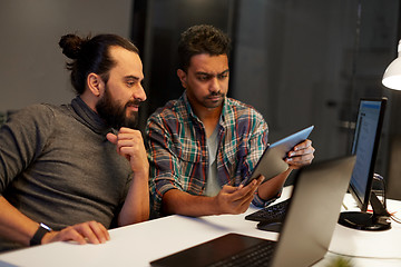 Image showing creative team with tablet pc working at office