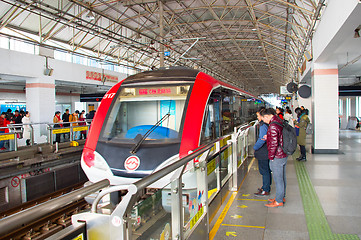 Image showing Shanghai Metro platform station, China