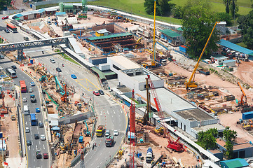 Image showing Construction site. Aerial view. Singapore