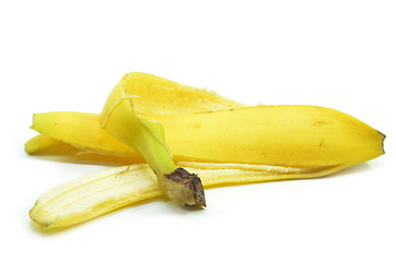 Image showing Yellow banana peel isolated