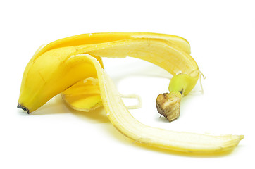 Image showing Yellow banana peel isolated
