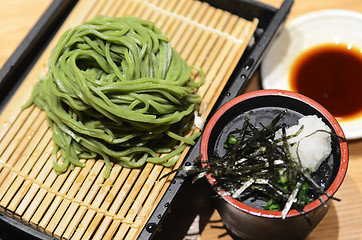 Image showing Cold noodles Japanese Soba