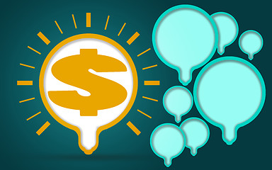 Image showing Illustration of light bulb with a dollar sign