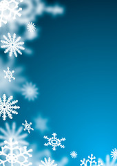 Image showing blue snowflake blur